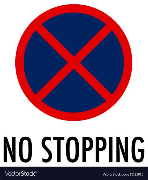 which sign means 'no stopping'